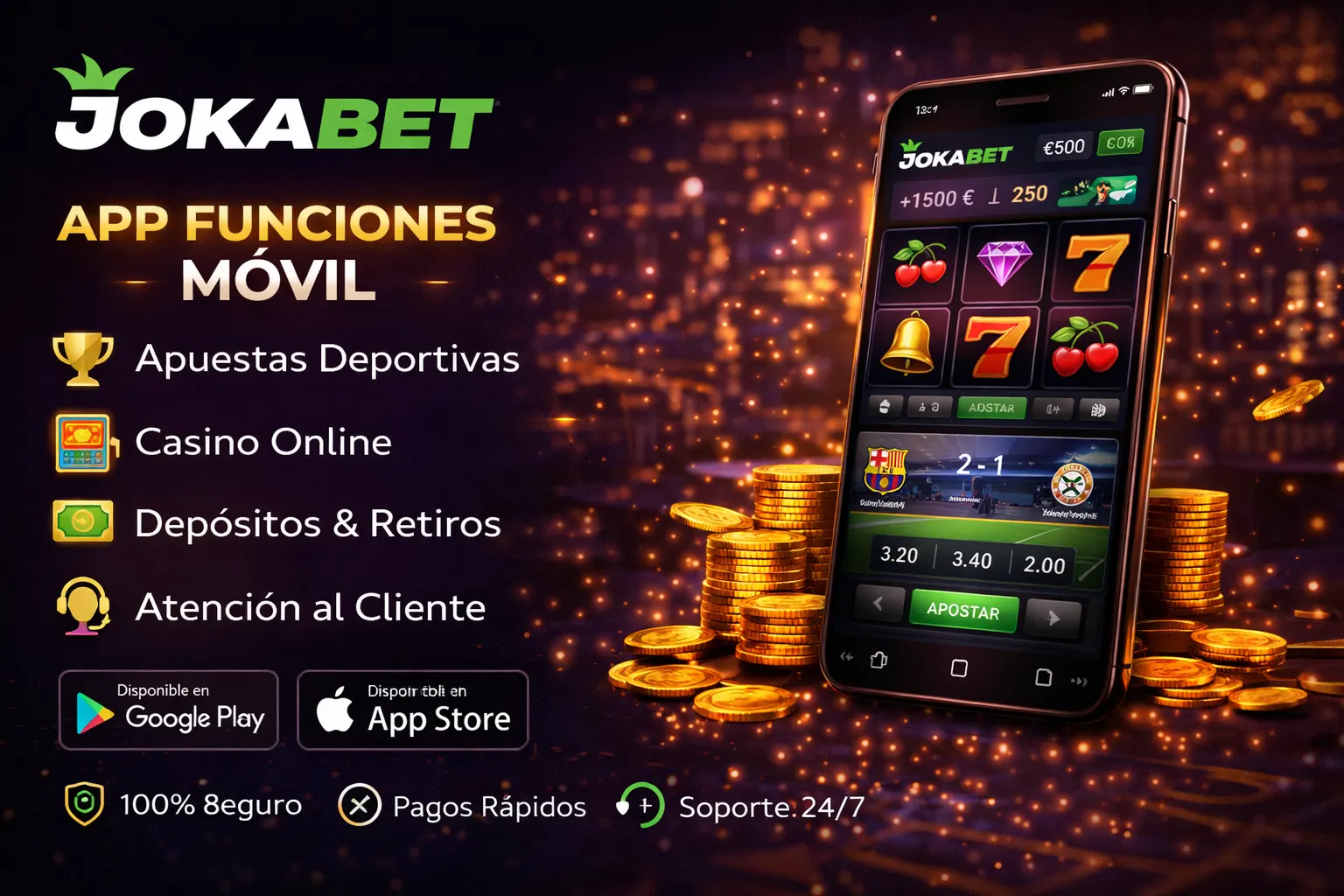 Funciones móviles Jokabet para apuestas en directo